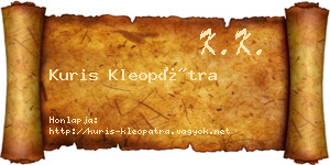 Kuris Kleopátra névjegykártya